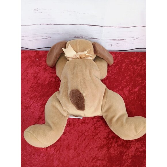Vintage 1994 TY Pillow Pal Woof Brown Puppy Dog Plush - Picture 3 of 6